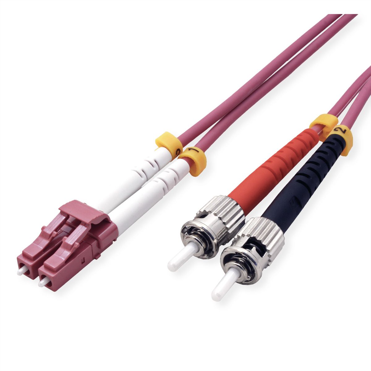 VALUE Câble FO 50/125µm, LC/ST, OM4, LSOH, violet, 5 m