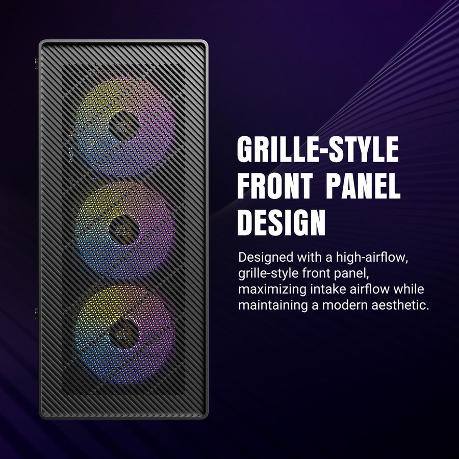 ANTEC AX26 RGB Elite Boîtier PC Midi Tower Gaming ATX, noir