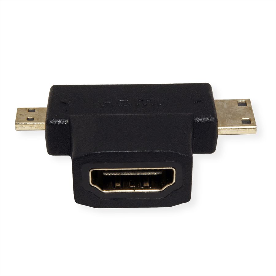VALUE Adaptateur T-HDMI, HDMI  - HDMI Mini + HDMI Micro