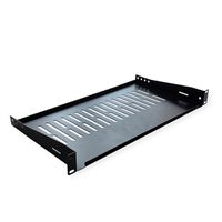 VALUE Etagère 19", 485 x 250 mm, 1 U, max. 10 kg, forme en U, noir