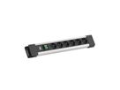 BACHMANN CONNECTUS 6xUTE , 1xinterrupteur 2,0m CEE7/7 gris