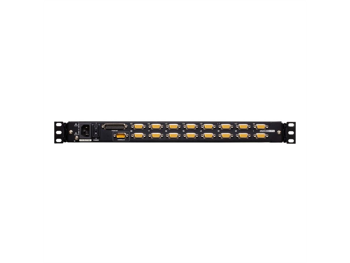 ATEN CL5716MW Commutateur KVM VGA LCD 43cm large à un seul rail PS/2-USB 16 ports, FR-Layout