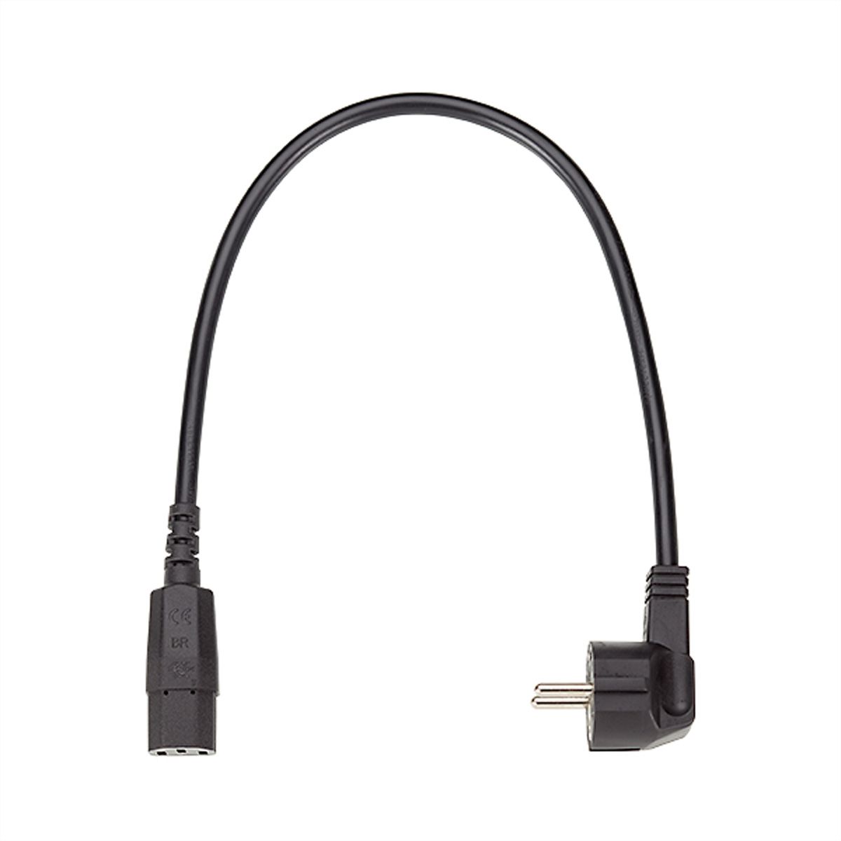 BACHMANN Câble d'alimentation droit, noir, 1,0 m, noir, 2 m
