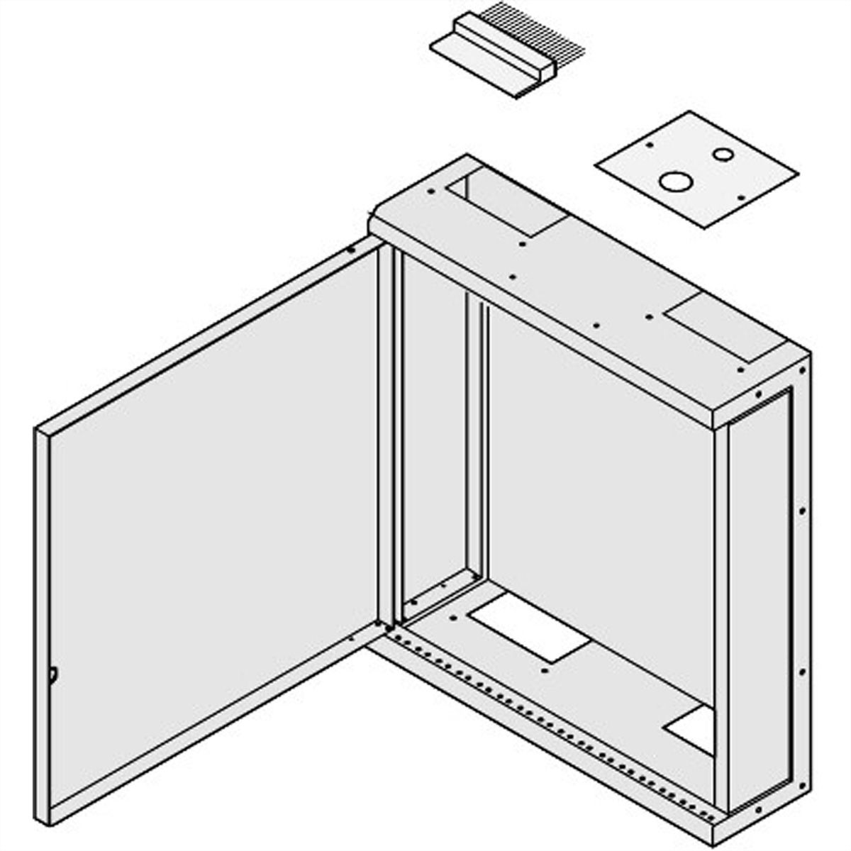 Plaque de passage de câbles pour boîtier LAN SCHROFF pour petit boîtier en fibre optique, INTERSCALE M 44H 133B 133T