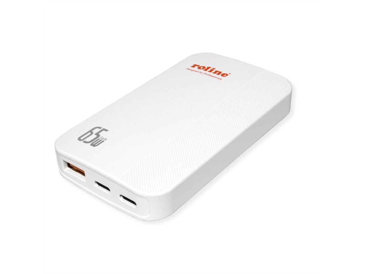 ROLINE Chargeur USB extra plat, avec prise Euro pliable, 65W