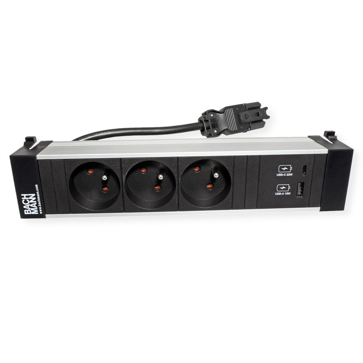 BACHMANN POWER FRAME M 3xUTE 1xUSB A&C 22W 0,2m GST18