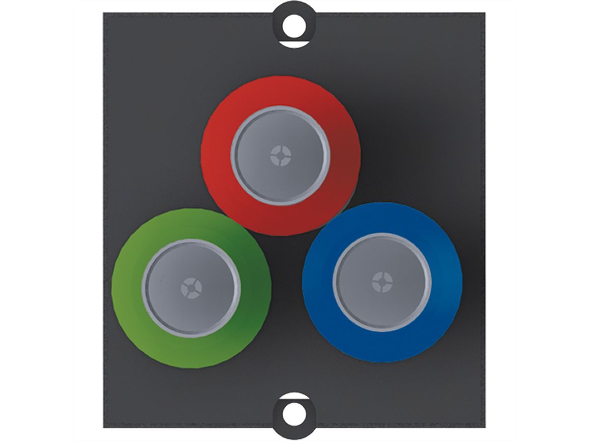 BACHMANN cadre BNC femelle / femelle rouge / bleu / vert