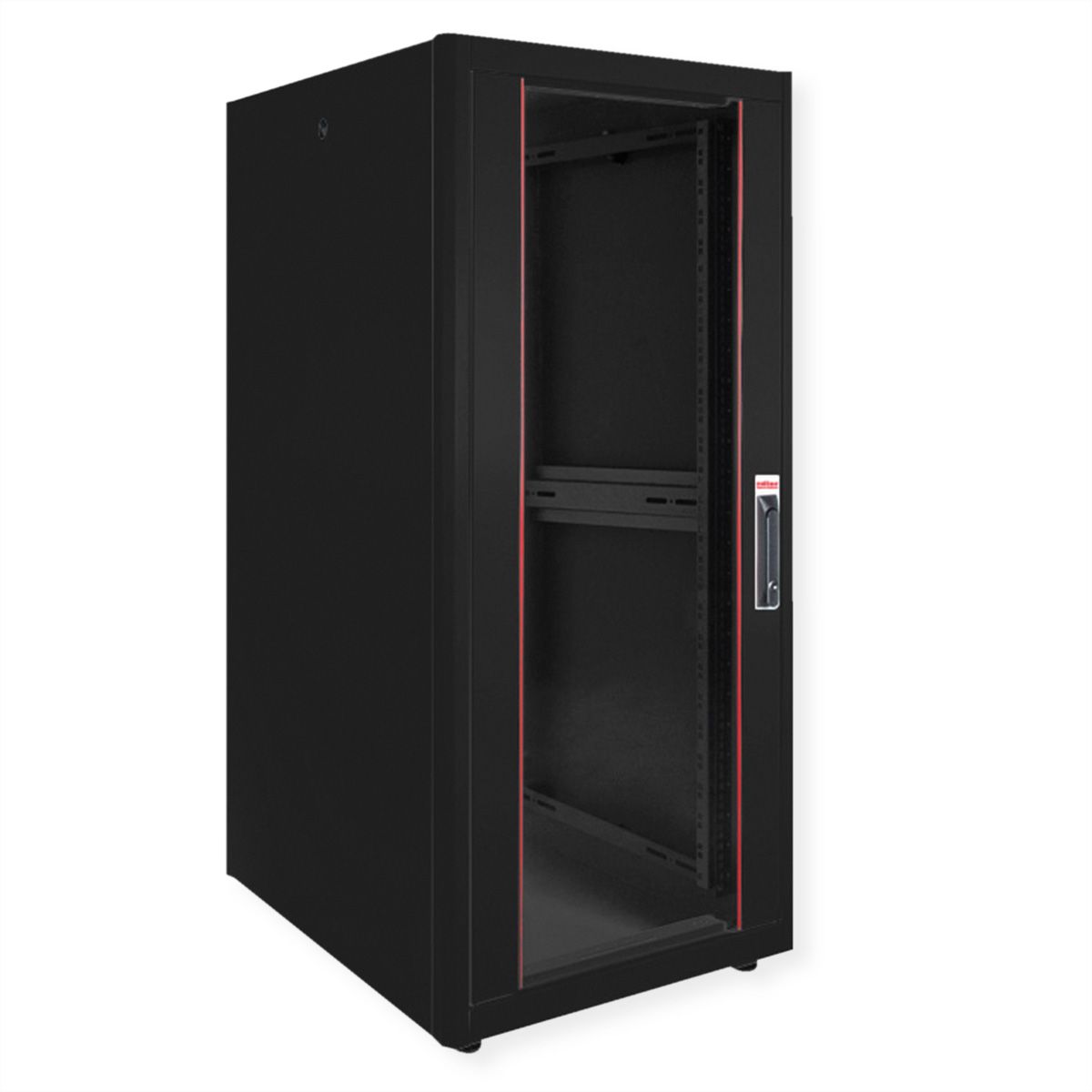 ROLINE 19" Baie réseau Basic 26U, 600x800 LxP Porte verre noir