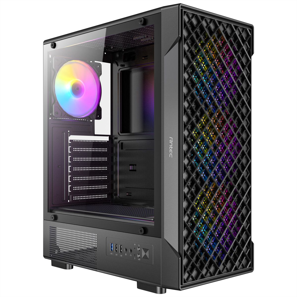 ANTEC VX-320 ARGB Boîtier PC ATX, Micro-ATX, ITX Mid Tower Gaming, noir