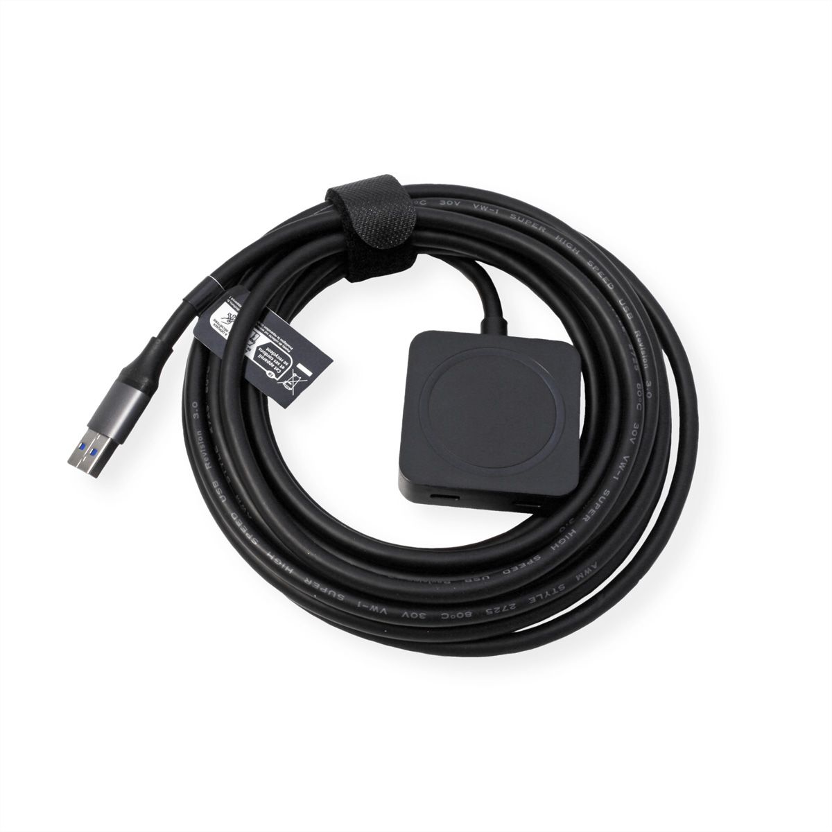VALUE Hub USB 3.2 Gen1 à 4 ports (2x A + 2x C) avec câble prolongateur, 5 m