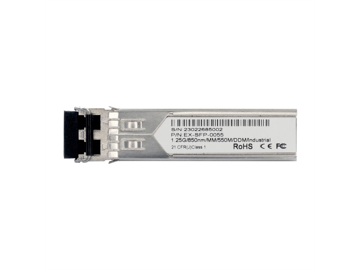 EXSYS EX-SFP-0055 SFP Transceiver, LC, Duplex, Multimode, 550m, -40°C à +85°C