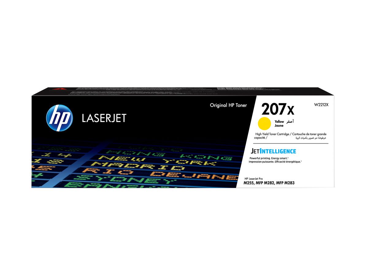 HP Toner jaune LaserJet 207X authentique grande capacité