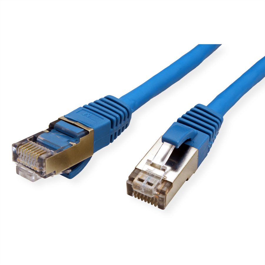 Cordon VALUE Cat.6 (Classe E) S/FTP LSOH, bleu, 1,5 m