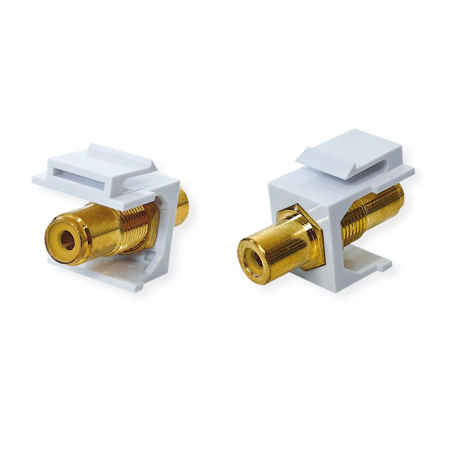 VALUE Coupleur Keystone RCA, plastique, jaune