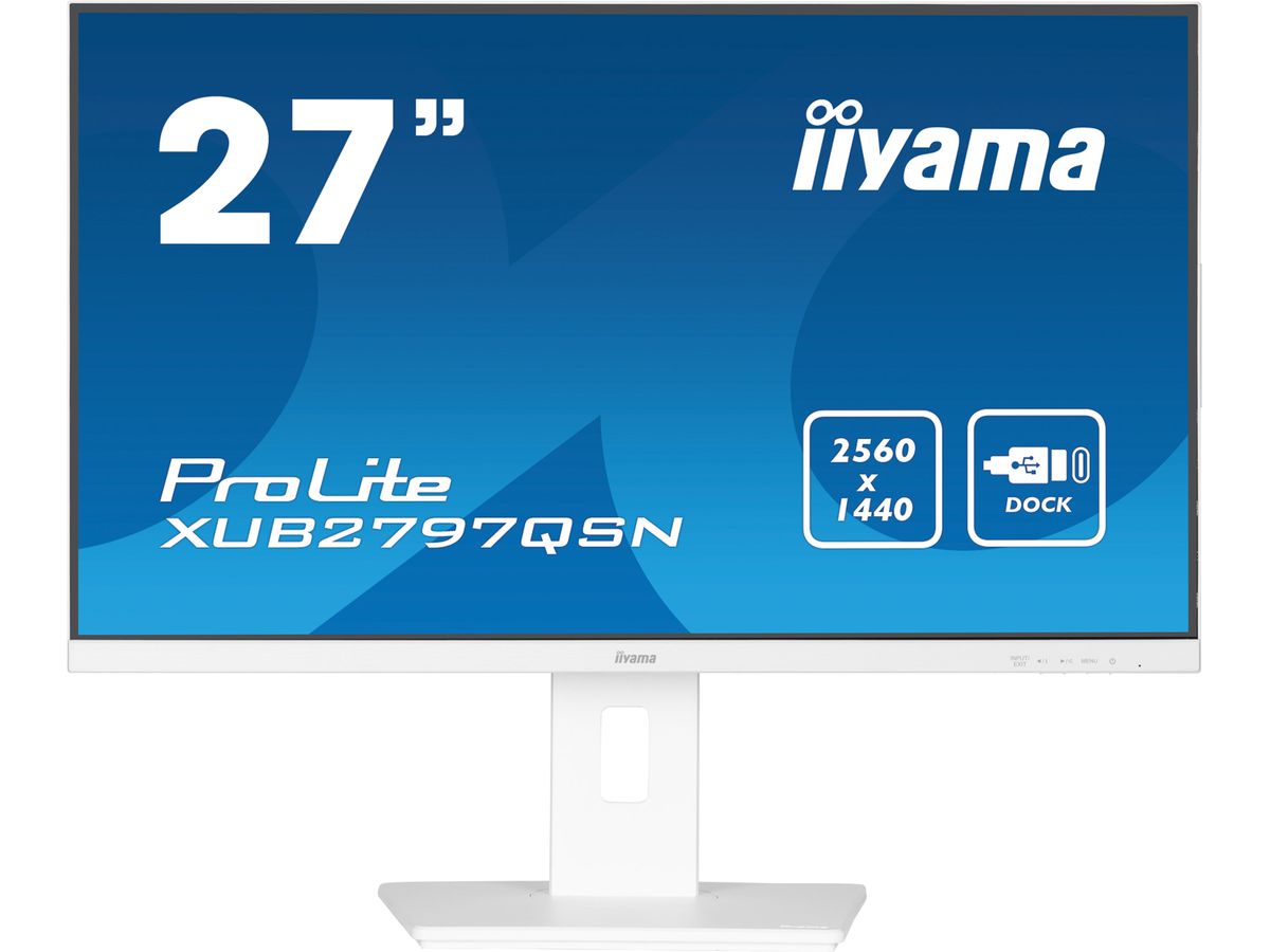 iiyama ProLite XUB2797QSN-W1 écran plat de PC 68,6 cm (27") 2560 x 1440 pixels Wide Quad HD LED Blanc