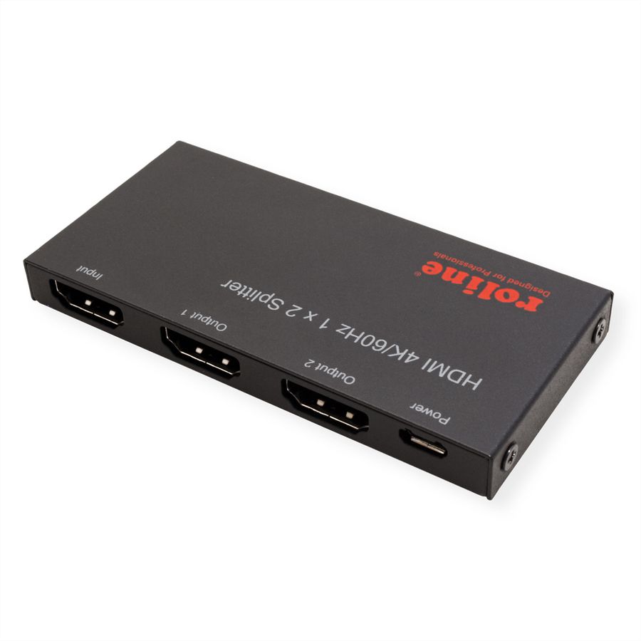 ROLINE Distributeur HDMI, Ultra Slim, double