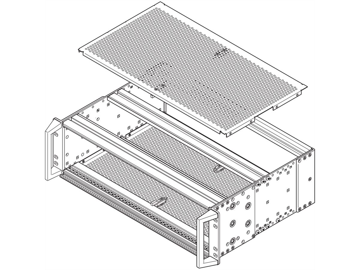Plaque de recouvrement EuropacPRO SCHROFF pour boulonnage au panneau latéral robuste, 84 HP, 275 mm