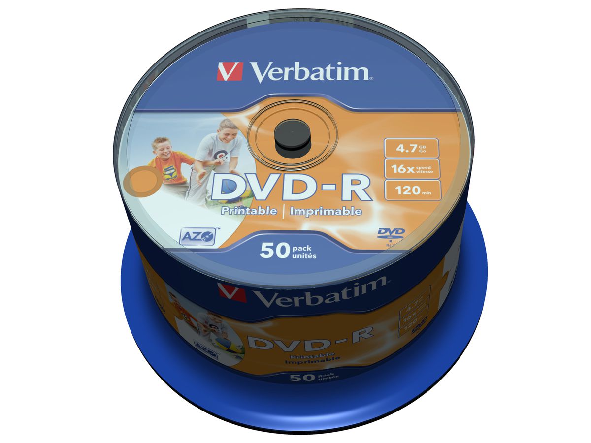 Verbatim 43533 DVD vierge 4,7 Go DVD-R 50 pièce(s)