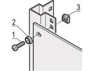 Kit d'assemblage SCHROFF 19", vis M6, rondelle M6, écrou M6, 4 pièces