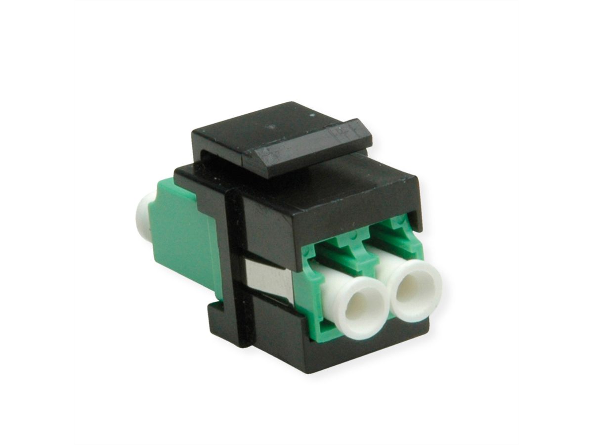 ROLINE Raccord optique LC/LC duplex monomode, Keystone, OS2, APC