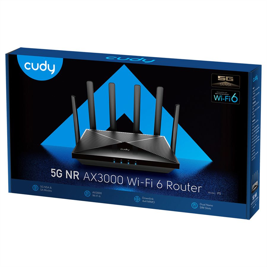 CUDY P5_EU AX3000 Routeur WiFi 6 5G Mesh, Gigabit