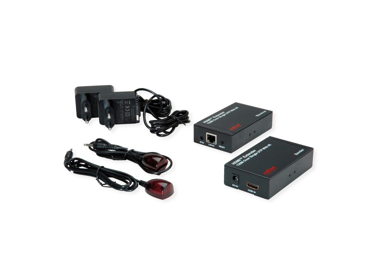 ROLINE Prolongateur HDMI via IP, 1080P, 120m, avec IR