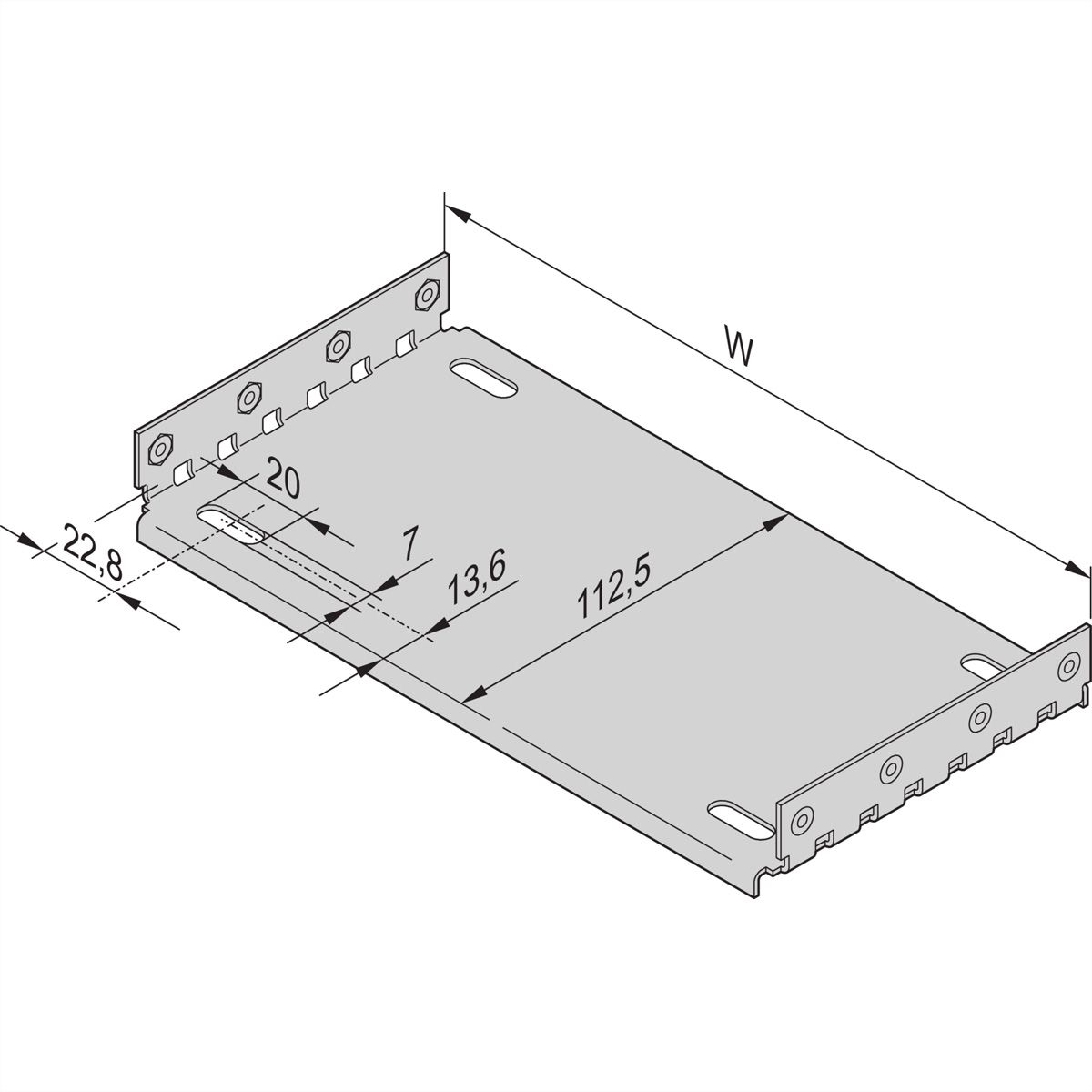 SCHROFF Plaque de montage 84F 460T