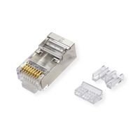 ROLINE Connecteur modulaire blindé Cat.6A (Classe EA), pour câble solide/tresse, 10 unités