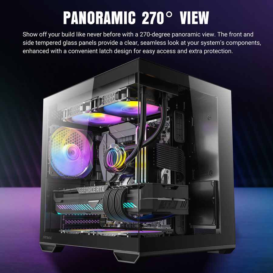 ANTEC CX60M ARGB Boîtier PC Mini Tour Micro-ATX, noir