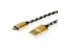 ROLINE GOLD Câble USB 2.0, USB A mâle - Micro USB B mâle, 1,8 m