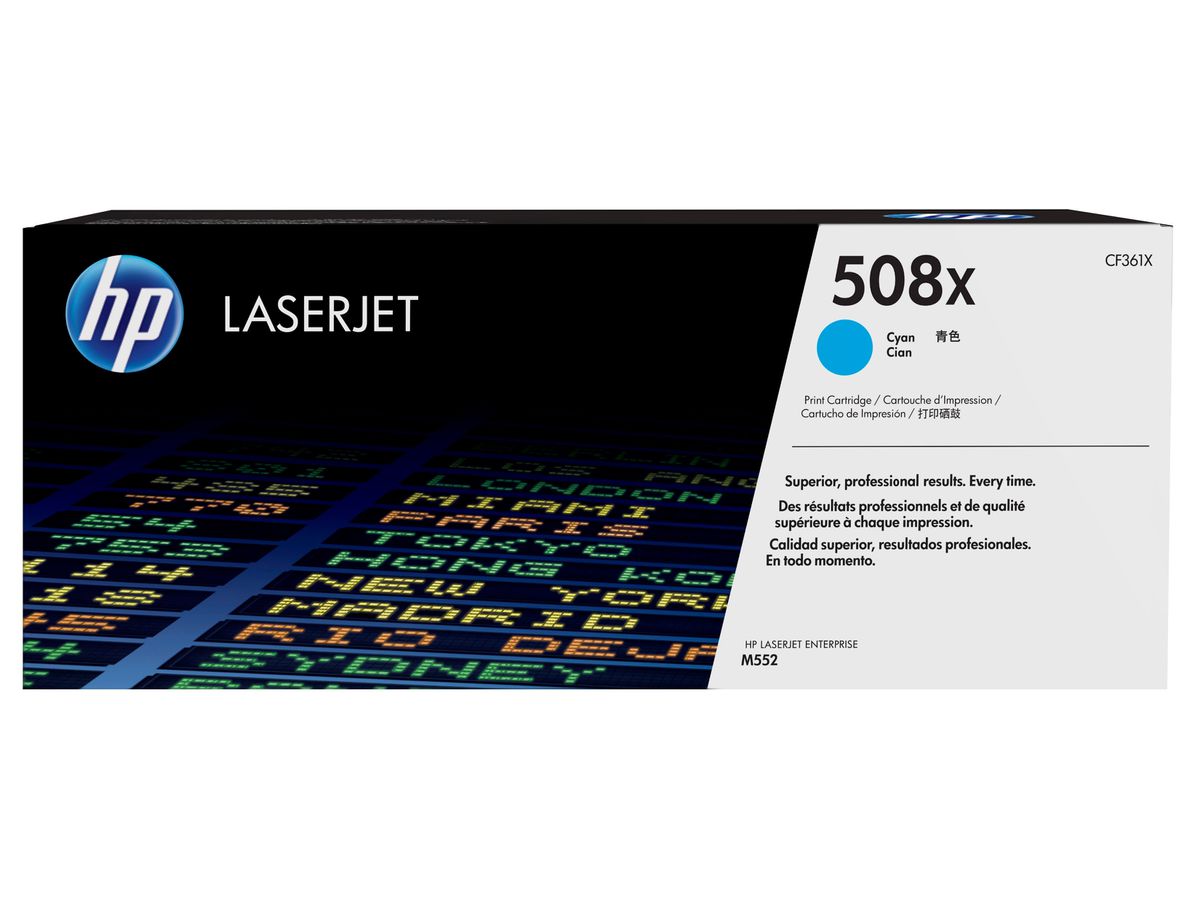 HP 508X toner LaserJet Cyan grande capacité authentique