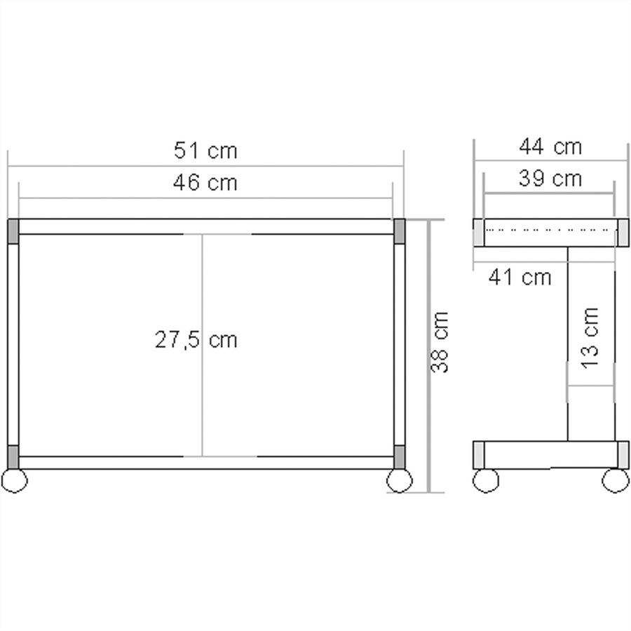 ROLINE Mini-poste imprimante, gris