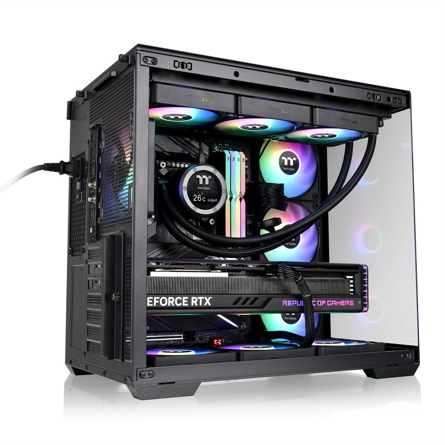 Thermaltake View 380 WS ARGB Tour Midi, noir