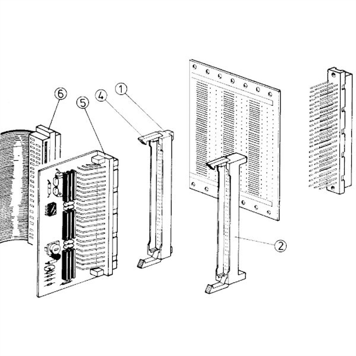 Boîtier de connecteurs SCHROFF, vierge, levier de verrouillage, forme R