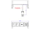 BACHMANN DESK2 2xUTE 1xUSB A/C 22W 0,2m GST18 INOX