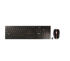 CHERRY DW 9100 SLIM clavier Souris incluse RF sans fil + Bluetooth argent