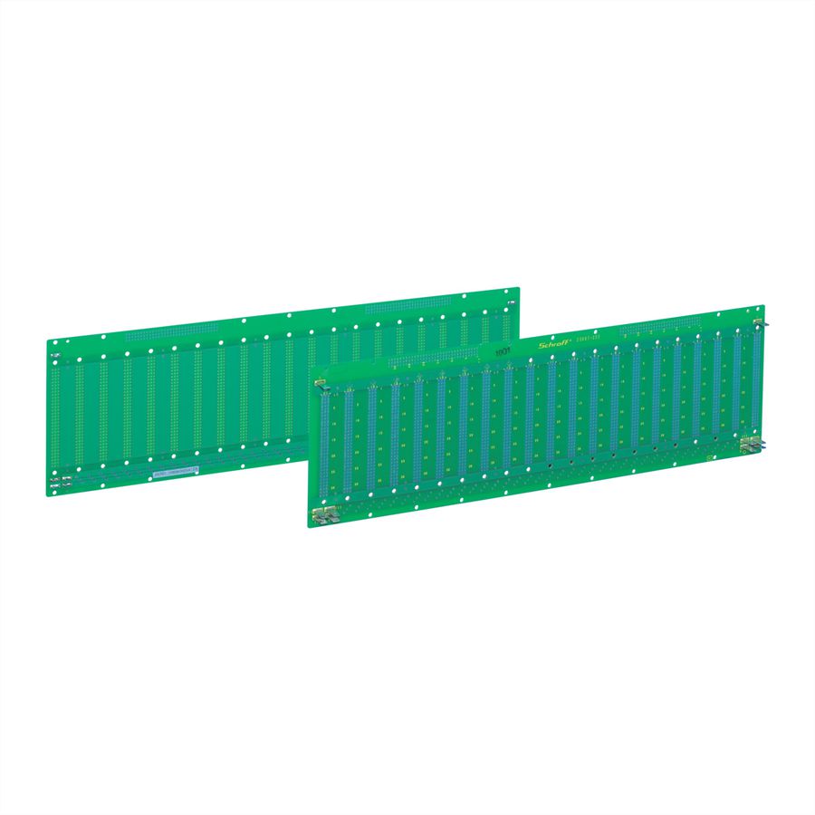 Carte-mère SCHROFF avec 60 lignes de signaux traversantes, 14 slots, pas de 3 HP, C64F