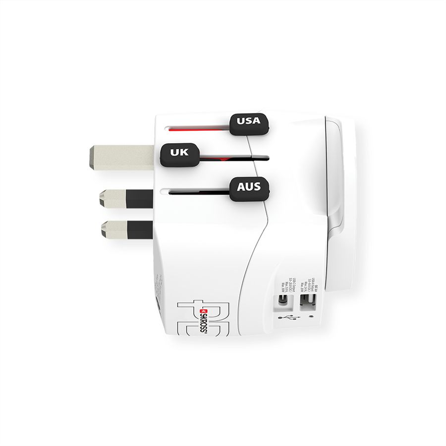SKROSS Adaptateur de voyage PRO Light USB A/C 30PD World, monde