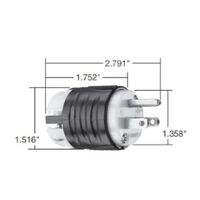 BACHMANN USA - connecteur, 2 pôles, 3 fils, 15A/125V, noir