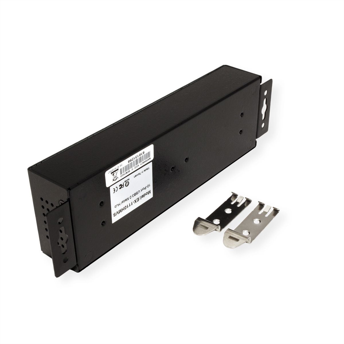 EXSYS EX-1110HMVS Hub à 10 ports USB 3.2,Gen1 protection de surtension et boîtier métal