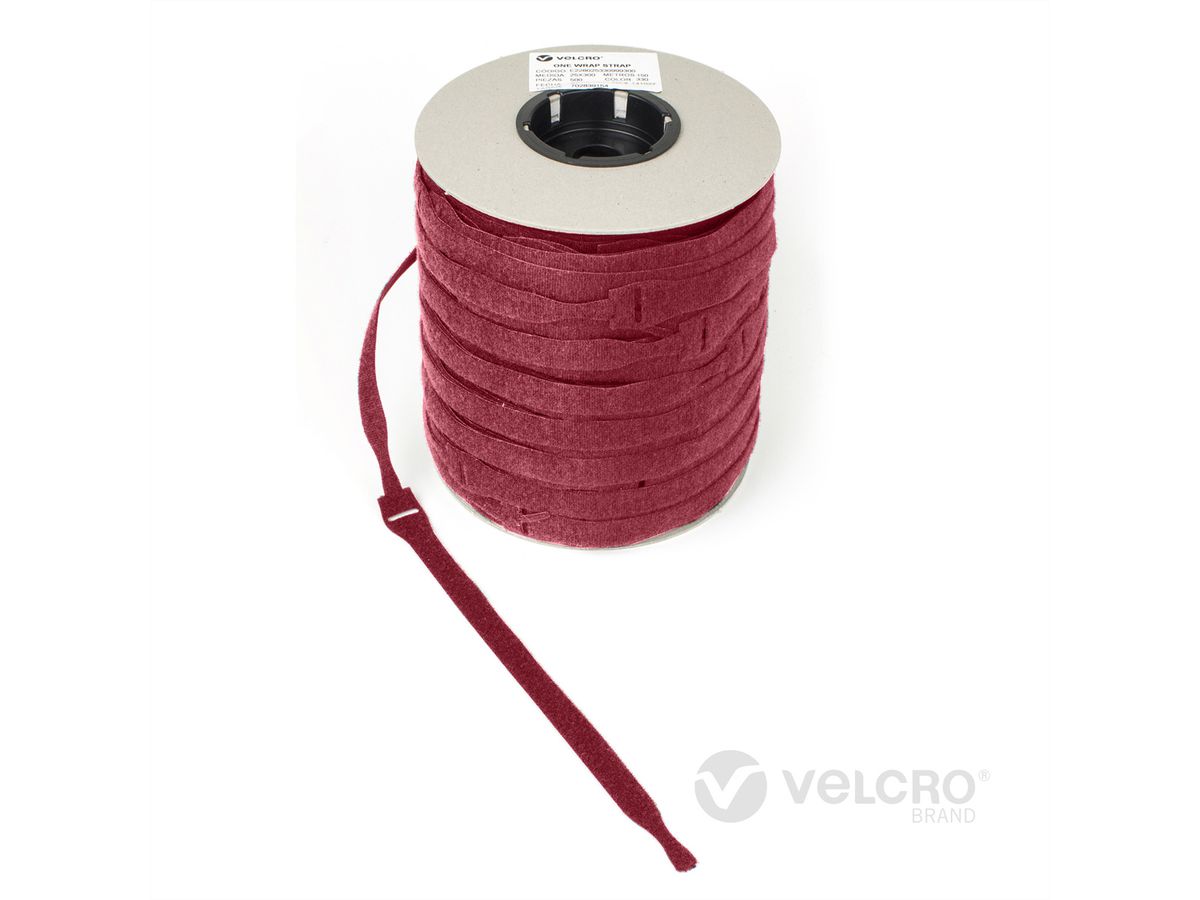 VELCRO® One Wrap® Strap 13mm x 200mm, 750 pièces, rouge