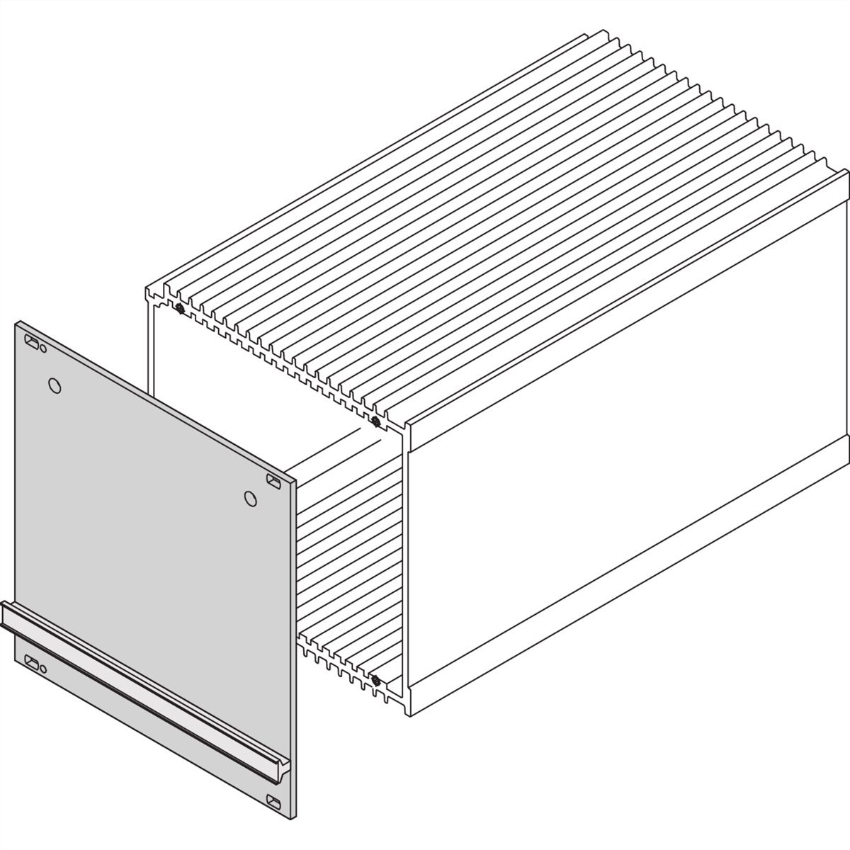 SCHROFF HF Frame Type Plug-In Unit Face avant, 3 U, 10HP, 2.5 mm, Al, face avant anodisée, face arrière conductrice