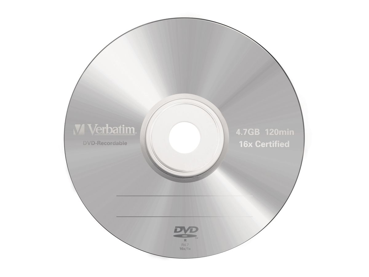 Verbatim DVD-R Matt Silver 4,7 Go 5 pièce(s)