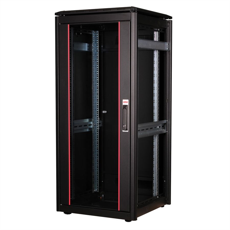 ROLINE 19" Baie réseau Pro 26U, 600x600 LxP Porte verre noir