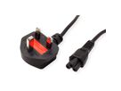 VALUE Câble d'alimentation UK, pour notebook, 3A, noir, 1,8 m