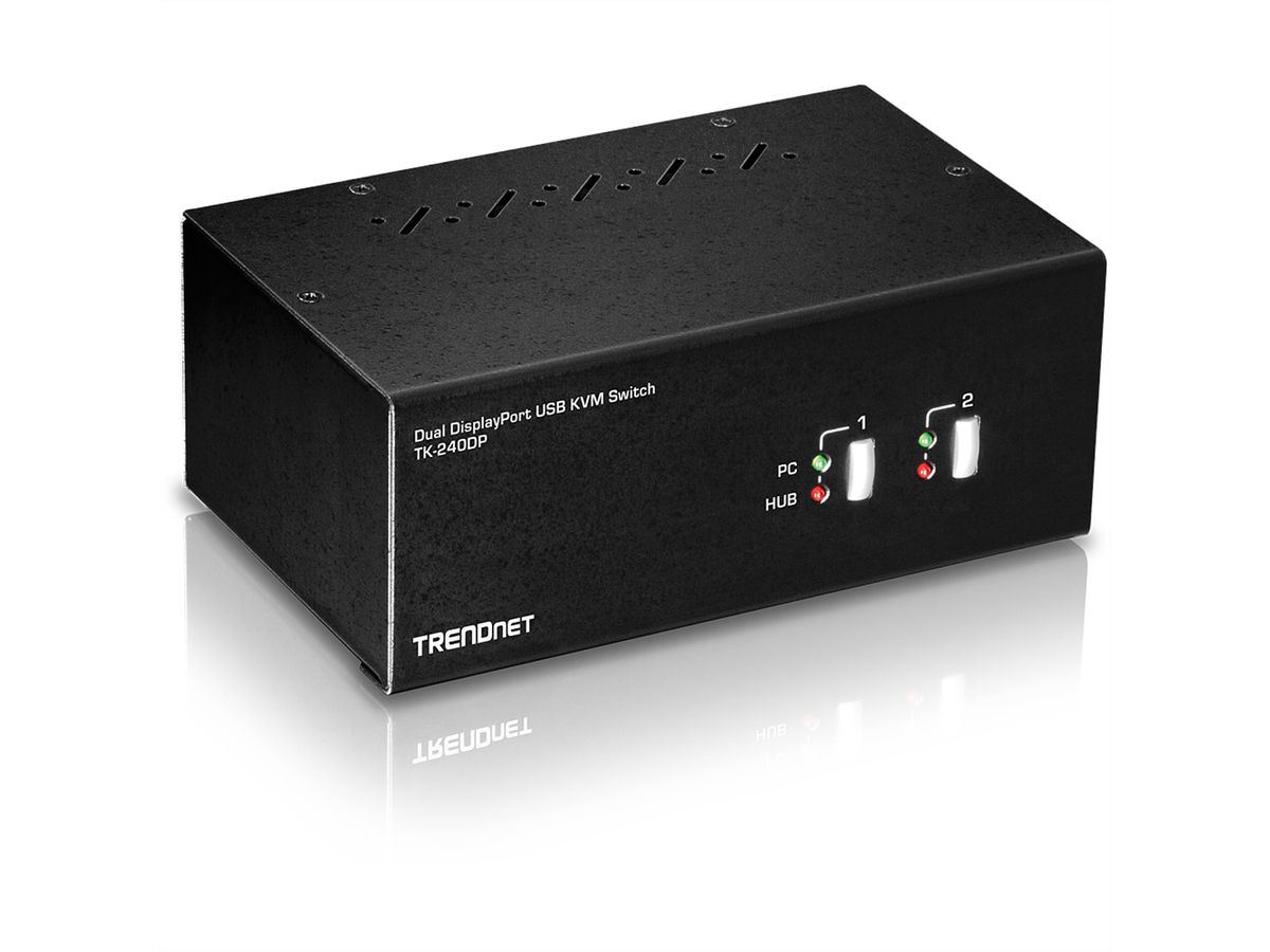 TRENDnet TK-240DP Switch KVM DisplayPort 2 ports à double écran