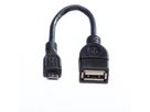 VALUE Câble USB 2.0, USB A femellle - Micro USB B mâle, OTG, 0,15 m