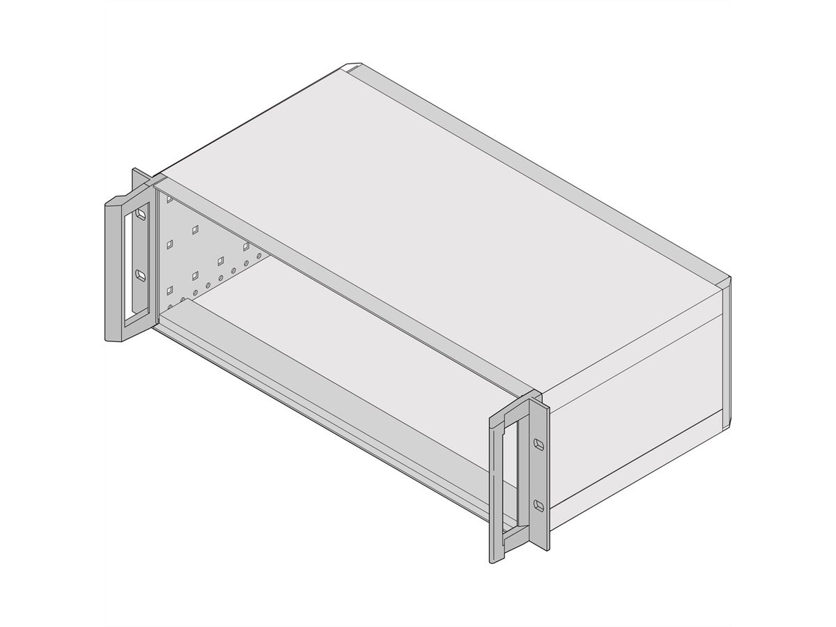 SCHROFF RatiopacPRO Coffret de montage en rack 19", blindage rétrofitable avec poignées, 4 U, 84 CV, 315 mm