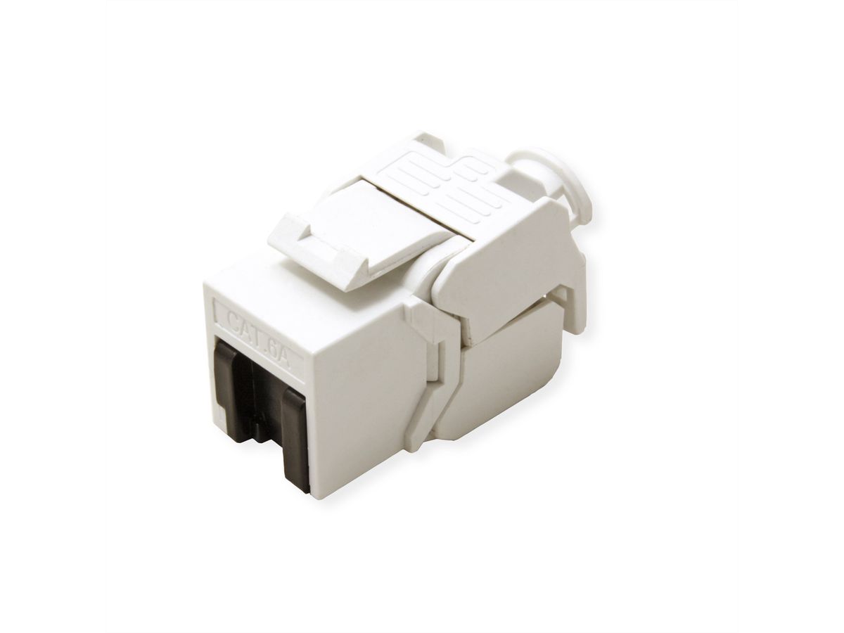 VALUE Keystone Cat.6A (Classe EA), RJ-45, non-blindé, sans outil, blanc