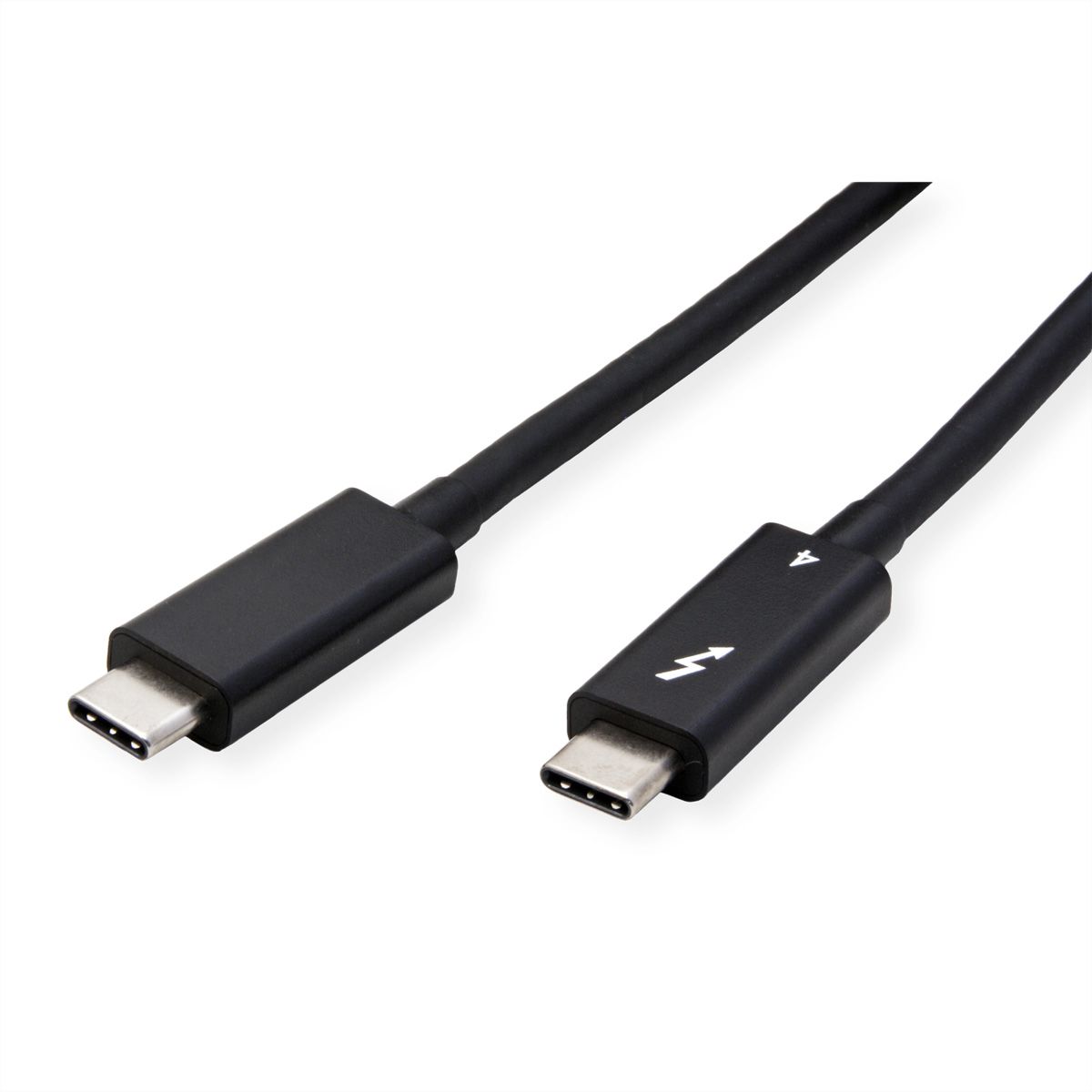 ROLINE Câble Thunderbolt™ 4 USB type C, M/M, 8K UHD-2, 40Gbit/s, 100W, actif, noir, 1,5 m